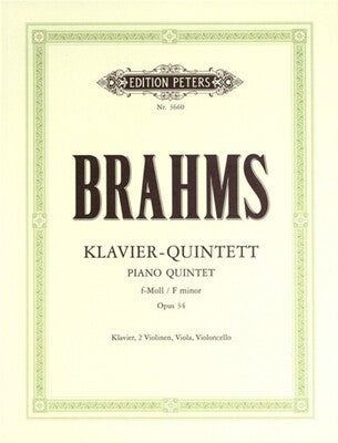 BRAHMS - PIANO QUINTET F MINOR OP 34 SC/PTS