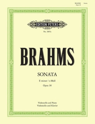 BRAHMS - SONATA NO 1 E MINOR OP 38 FOR CELLO/PIANO