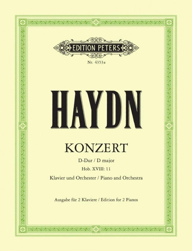 HAYDN - CONCERTO NO 1 D HOB 18 NO 11 2P 4H