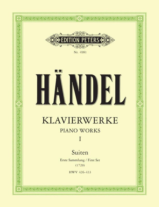 HANDEL - KEYBOARD WORKS VOL 1 8 SUITES HWV 426-433 URTEXT