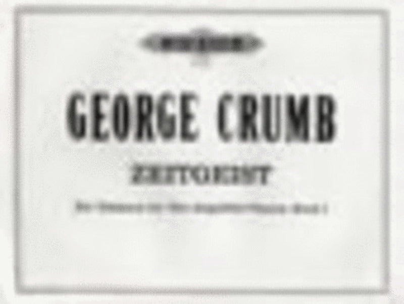 CRUMB - ZEITGEIST FOR TWO AMPLIFIED PIANOS 2P 4H