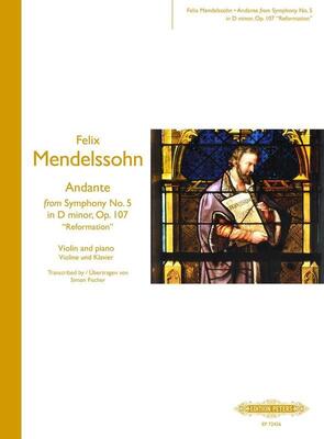 ANDANTE FROM SYMPHONY NO 5 D MIN VLN/PNO