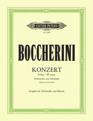 BOCCHERINI - CONCERTO B FLAT CELLO/PIANO