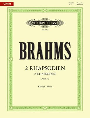 BRAHMS - 2 RHAPSODIES OP 79 PIANO ED SAUER
