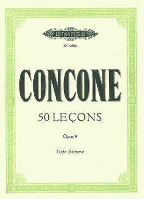 CONCONE - 50 LESSONS OP 9 LOW VOICE