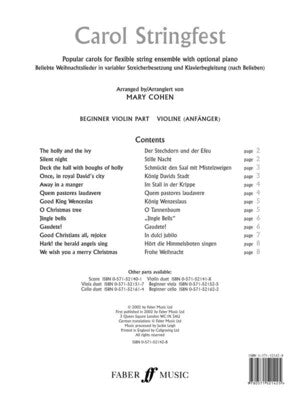 CAROL STRINGFEST BEGINNER VIOLIN PART