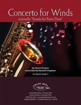 CONCERTO FOR WINDS CB5 SCORE ONLY