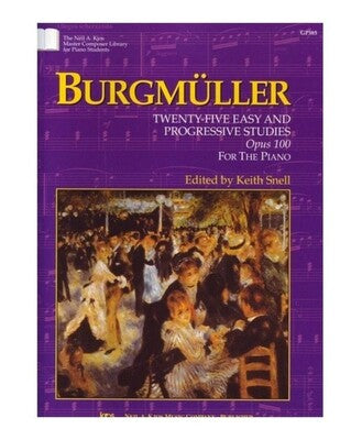 BURGMULLER - 25 PROGRESSIVE STUDIES OP 100 ED SNELL