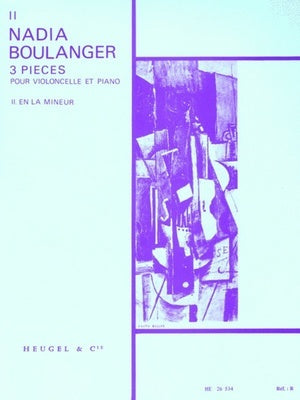 BOULANGER - 3 PIECES NO 2 IN A MINOR CELLO/PIANO
