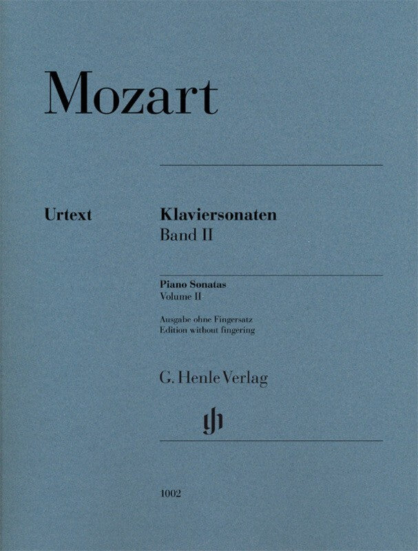 MOZART - SONATAS VOL 2 WITHOUT FINGERING
