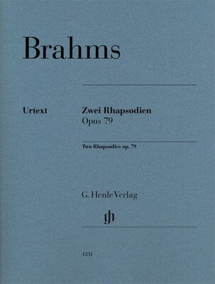 BRAHMS - 2 RHAPSODIES OP 79 FOR PIANO