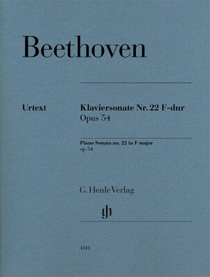 BEETHOVEN - SONATA NO 22 F OP 54 PIANO