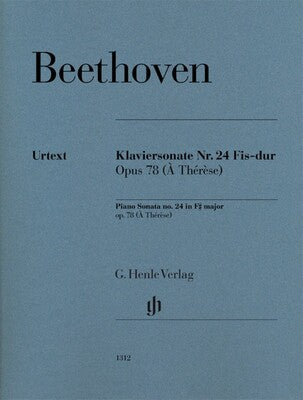 BEETHOVEN - SONATA NO 24 F SHARP OP 78 PIANO