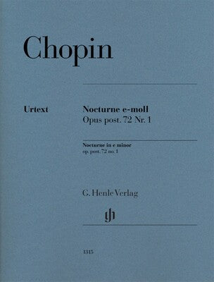 CHOPIN - NOCTURNE E MIN OP POST 72 NO 1 PIANO