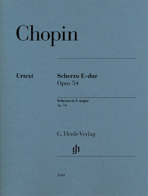 CHOPIN - SCHERZO IN E MAJOR OP 54 PIANO URTEXT