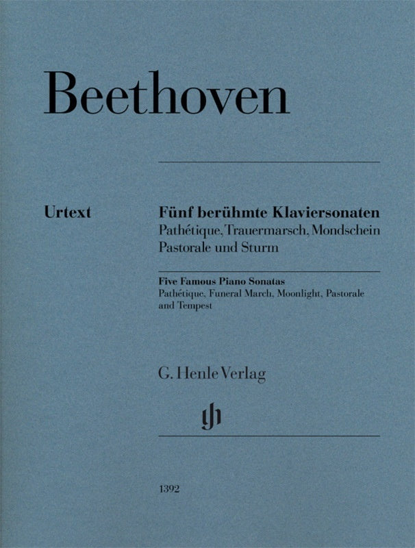 BEETHOVEN - 5 FAMOUS PIANO SONATAS
