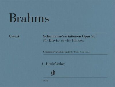 BRAHMS - SCHUMANN VARIATIONS E FLAT MAJOR OP 23 PIANO DUET