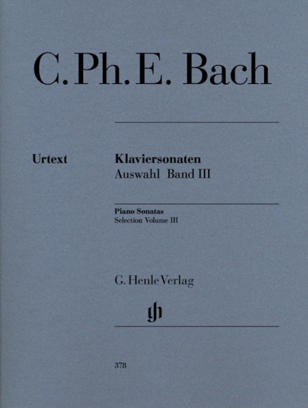 CPE BACH - SELECTED SONATAS VOL 3 URTEXT