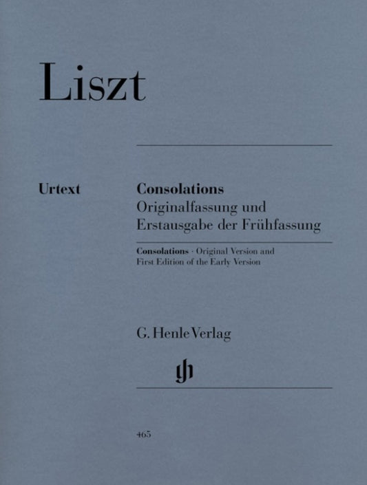 LISZT - 6 CONSOLATIONS 1ST & 1850 VERSION PIANO