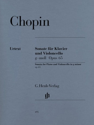 CHOPIN - SONATA G MINOR OP 65 CELLO/PIANO URTEXT