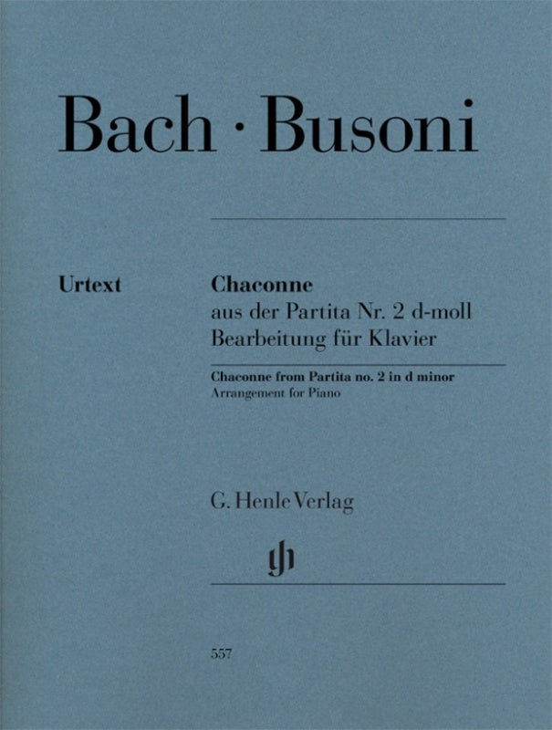 CHACONNE FROM PARTITA NO 2 D MINOR PIANO