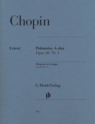 CHOPIN - POLONAISE A MAJOR OP 40 NO 1 (MILITAIRE) URTEXT