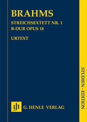 BRAHMS - STRING SEXTET NO 1 B FLAT MAJOR OP 18 STUDY SCORE