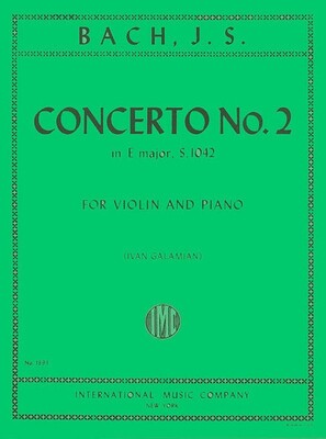 CONCERTO BWV 1042 E ED GALAMIAN VLN/PNO