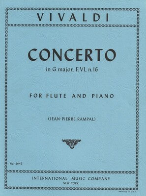 CONCERTO G OP 10 NO 6 F RV 437 ED RAMPAL FL PNO