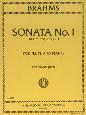 BRAHMS - SONATA NO 1 F MINOR OP 120 FOR FLUTE/PIANO