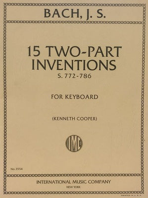 BACH - 15 2 PART INVENTIONS BWV 772-786 FOR PIANO