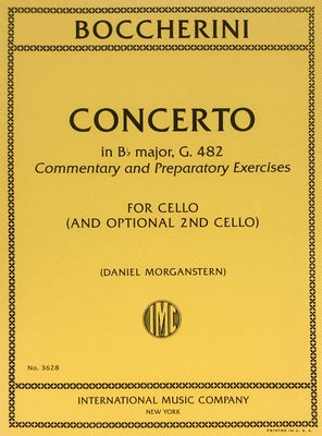 BOCCHERINI - CONCERTO B FLAT COMMENTARY/PREP EXERCISES CELLO