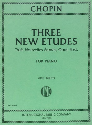 CHOPIN - 3 NEW ETUDES OP POST FOR PIANO
