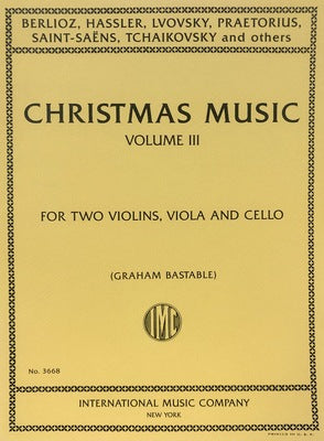 CHRISTMAS MUSIC VOL 3 FOR STRING QUARTET