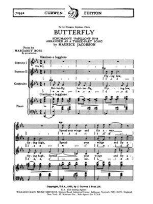BUTTERFLY SSA / PNO SCHUMANN ARR.JACOBSON
