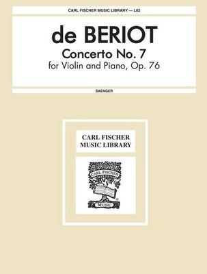 DE BERIOT - CONCERTO NO 7 OP 76 G VIOLIN/PIANO