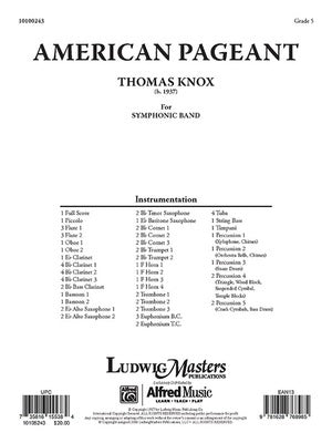 AMERICAN PAGEANT FOR CONCERT BAND CB5 FULL SCORE