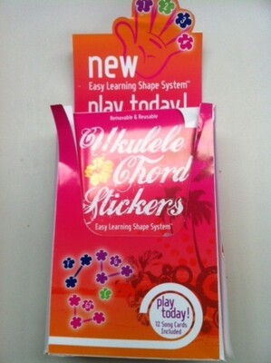CHORD STICKERS UKULELE 12 COUNTER PREPAK