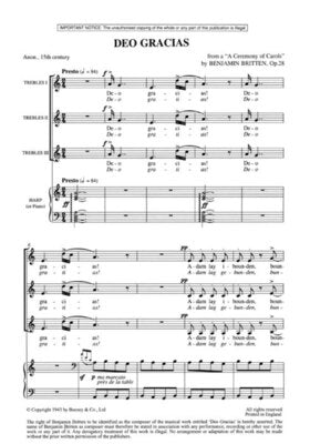 BRITTEN - DEO GRACIAS SSS/HARP