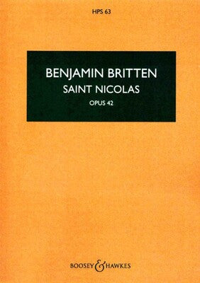 BRITTEN - SAINT NICOLAS OP 42 FULL SCORE
