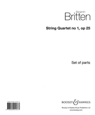 BRITTEN - STRING QUARTET NO 1 OP 25 PARTS