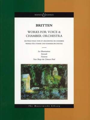 BRITTEN - WORKS FOR VOICE & CHAMBER ORCH STUDY SCORE