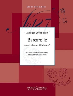 BARCAROLLE FROM THE TALES OF HOFFMANN 2 CELLOS/PIANO