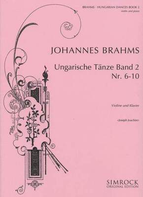 BRAHMS - HUNGARIAN DANCES VOL 2 NO 6-10 VIOLIN/PIANO