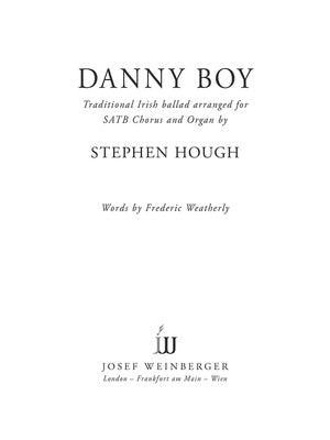 DANNY BOY SATB/ORGAN ARR HOUGH