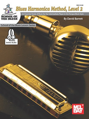 BLUES HARMONICA METHOD LEV 2 BK/OLA