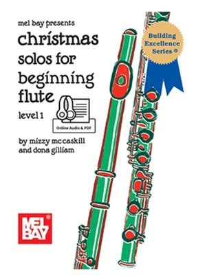 CHRISTMAS SOLOS FOR BEGINNING FLUTE LEVEL 1 BK/OLA