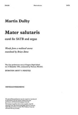 DALBY MATER SALUTARIS SATB