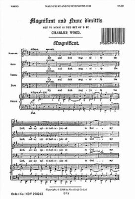 CHARLES WOOD MAGNIFICAT & NUNC DIMITTS IN D