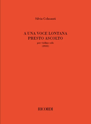 COLASANTI - A UNA VOCE LONTANA PRESTO ASCOLTO FOR VIOLIN